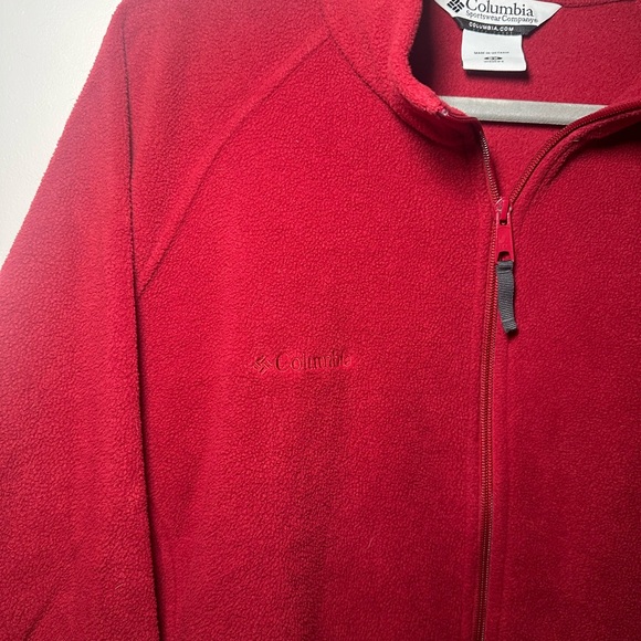 Columbia‎ Red Benton Springs Full Zip Fleece Jacket Size 2X EUC - Picture 3 of 6